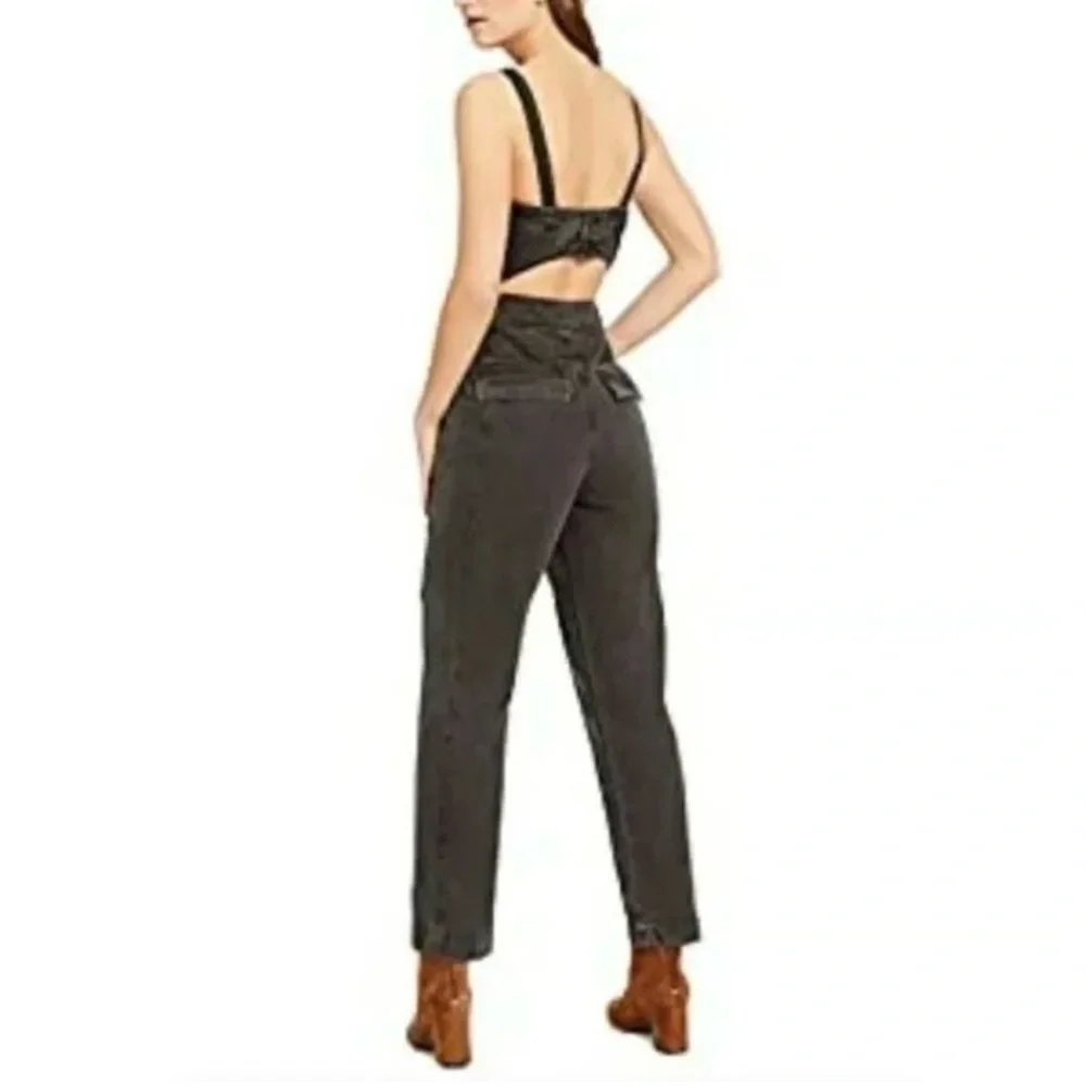 Free People Go West Utility Jumpsuit grey medium - Picture 3 of 8